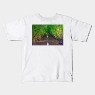 Waterway in the Tra Su Cajuput Forest, Vietnam Kids T-Shirt